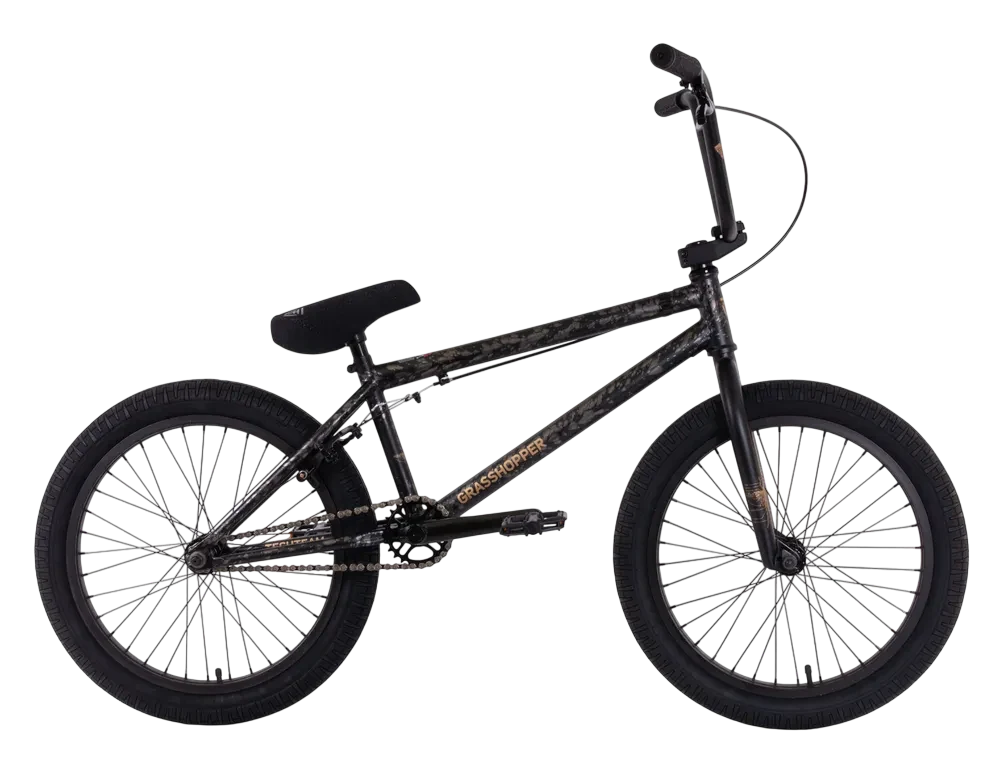 картинка Экстремальный велосипед Tech Team Grasshopper 20''x20,4" BMX (черный) 2024 | велосалон Драйв г. Липецк