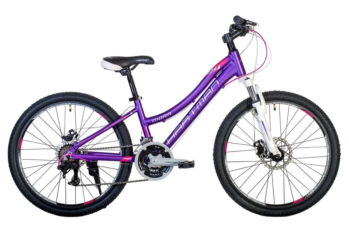 картинка Велосипед Hartman Diora Pro 24'' (сиреневый/ розовый) | велосалон Драйв г. Липецк