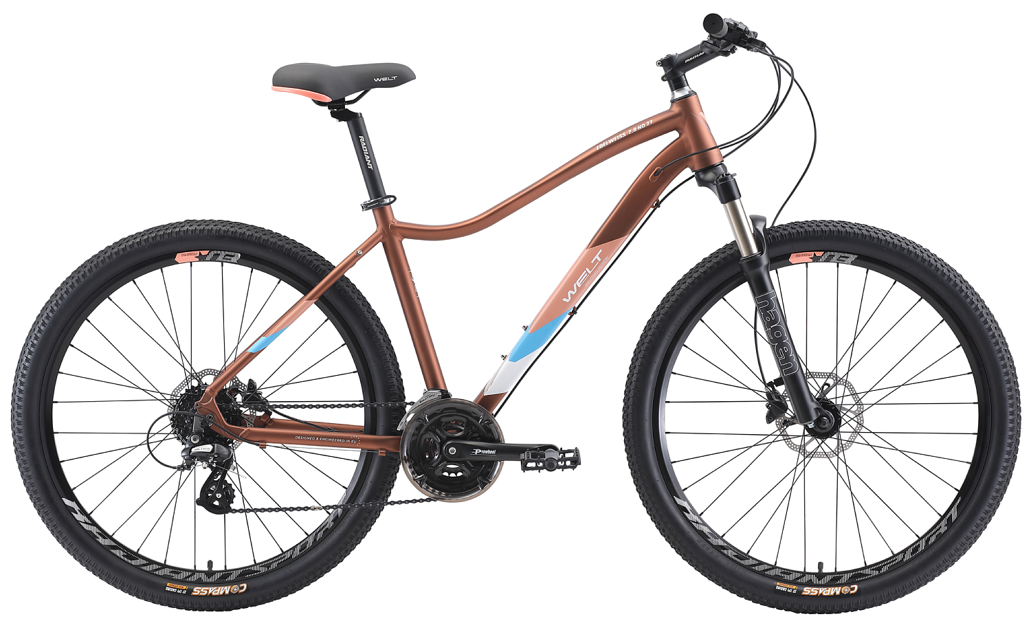 картинка Велосипед Welt Edelweiss 2.0 HD 27'' 2021 (шоколадный матовый) | велосалон Драйв г. Липецк