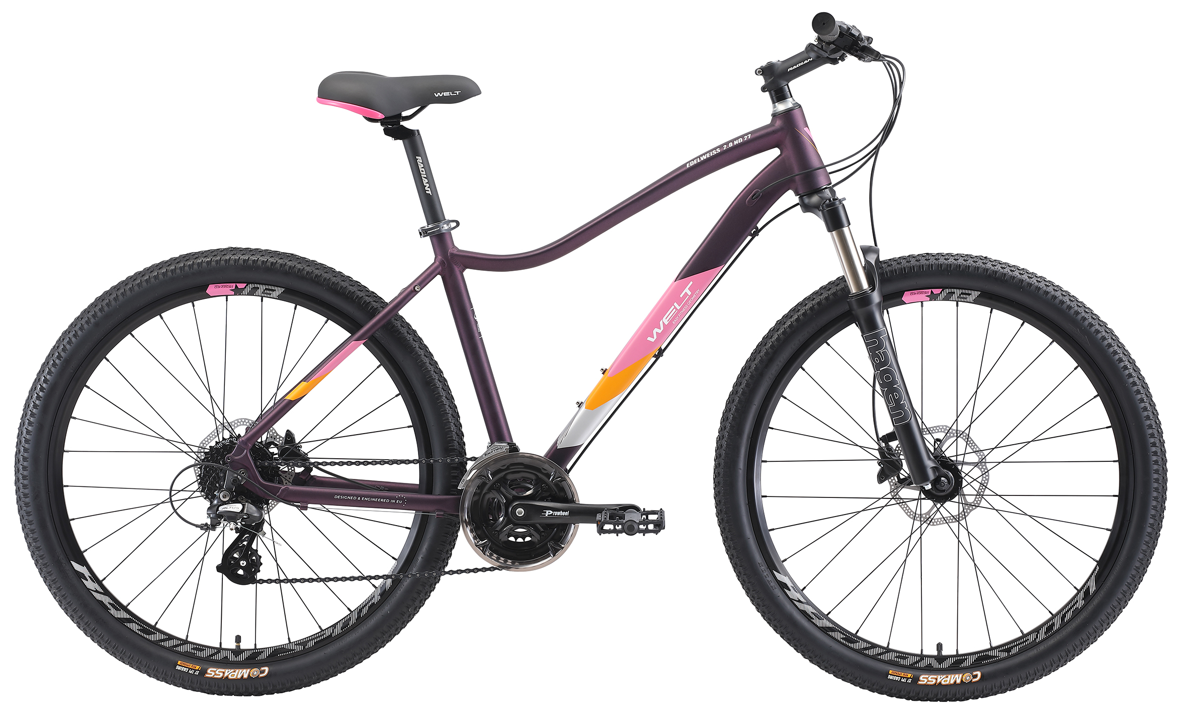 картинка Велосипед Welt Edelweiss 2.0 HD 27'' 2021 (фиолетовый матовый) | велосалон Драйв г. Липецк