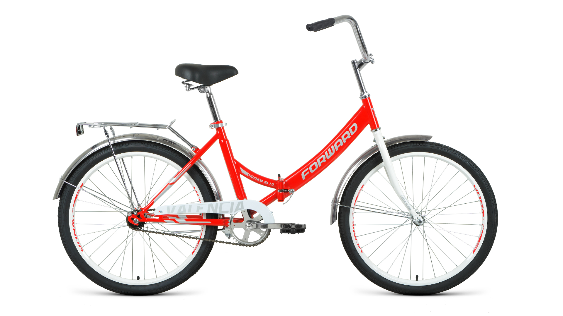 картинка Велосипед Forward Valencia 24'' 1.0 2021 (красный/ серый) | велосалон Драйв г. Липецк